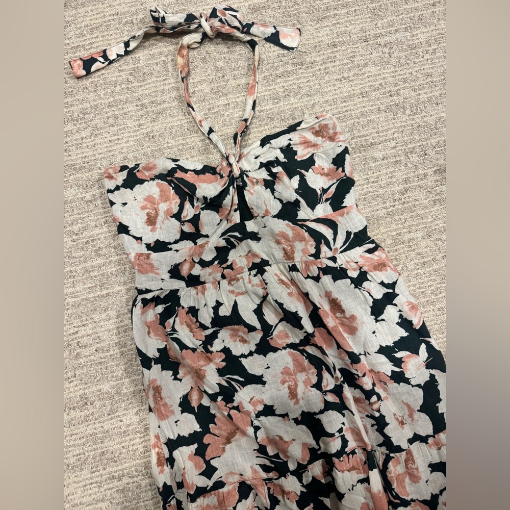 Abercrombie & Fitch Floral Maxi Dress - Black, White, Blush - Picture 2 of 4